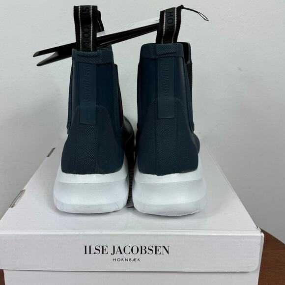 New Ilse Jacobsen Rubber Waterproof Rain Boot in Orion Blue Women's Size 10 - Picture 7 of 10